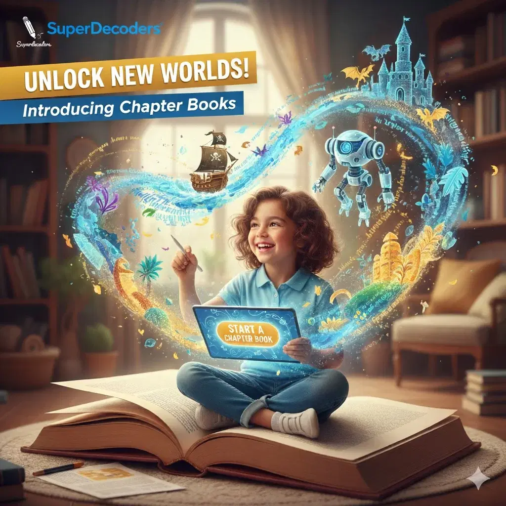 Student planning a chapter book with AI guidance