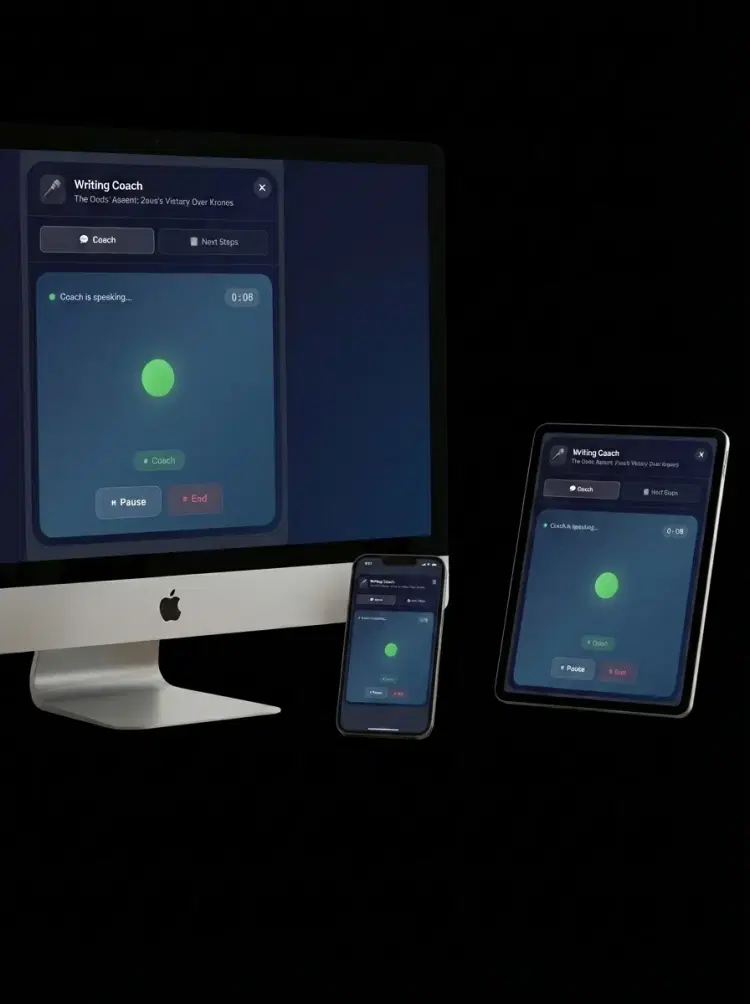 Live Coach: Mobile phone showing Live Coach working
